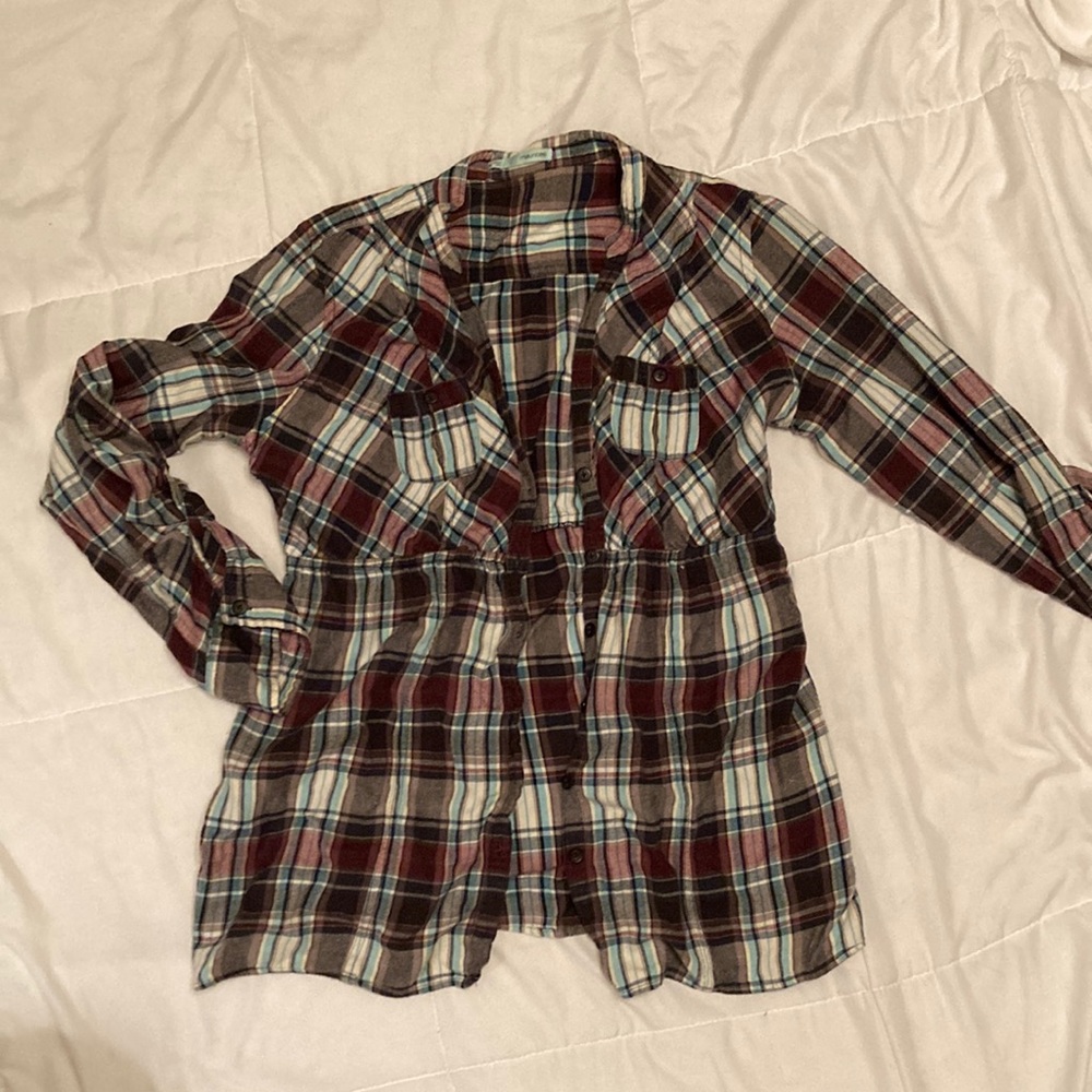 Maurice’s fall collection flannel cinched waist